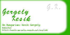 gergely kesik business card